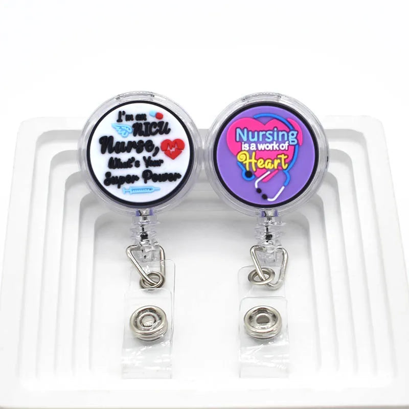 Nursing  Retractable Badge Reels With Quotes