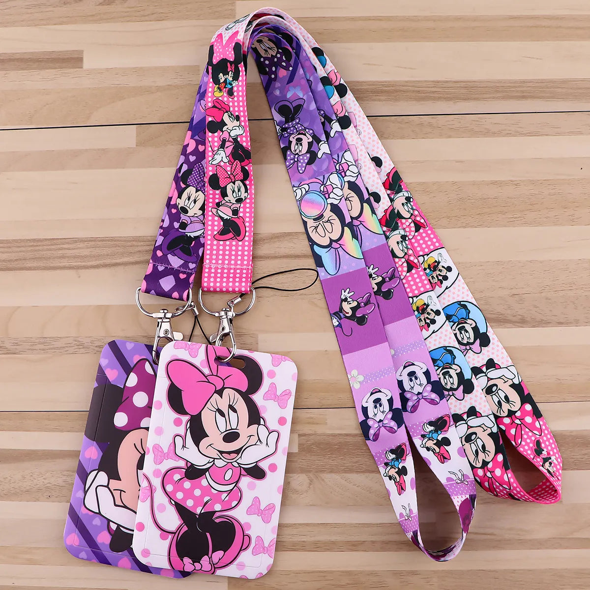 Mickey Minnie Strap Lanyard And Card Holder