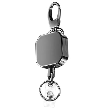 Heavy Duty Metal Retractable Badge Holder With 28.3 Inch Reinforced Steel Wire